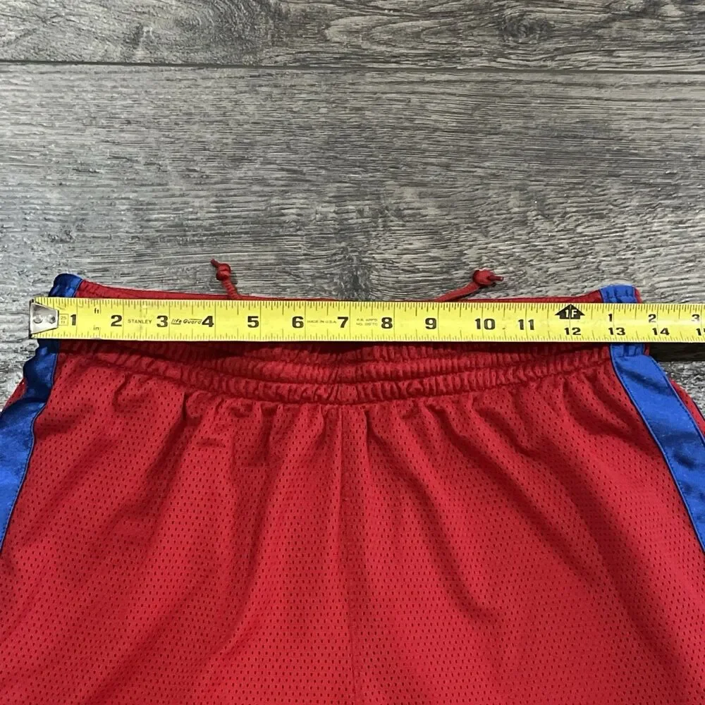 Vintage Y2K Nike Gray Tag Baggy Basketball Shorts Red Blue - Men’s Medium